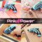 Pink Power Cordless Mini Hot Glue Gun with Stand - USB Rechargeable Wireless Hot Melt Glue Gun Kit with 20 Glue Sticks - Battery Operated Cordless Glue Gun for Crafts - Portable Blue Hot Glue Gun